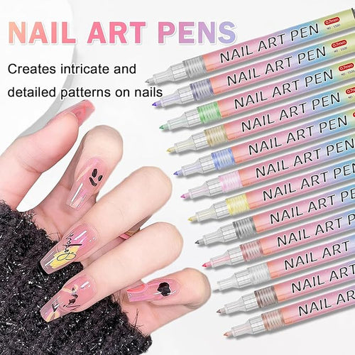 Nail Art Pens Set 12 Colors