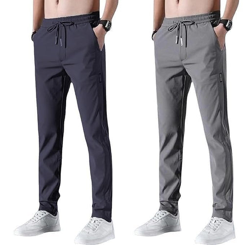 Men’s Lycra Solid Track Pants Combo (Pack of 2)