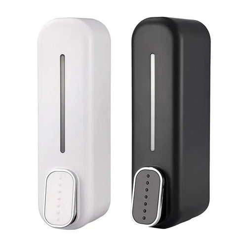 Wall Mount Hand Liquid Shampoo Shower Gel Dispenser for Hotel Bathroom White