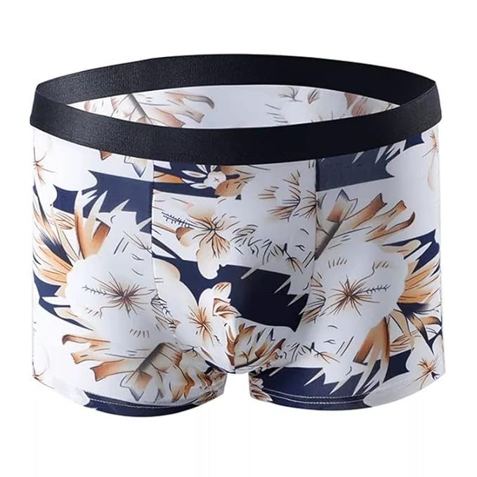 Men's Ultra Soft Material Ice-Silk Men's Shorts Underwear Men's Brief Boxer Free Size ( Pack of 2)